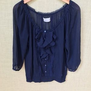 Abercrombie Sheer Long-Sleeve Top